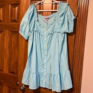 Stoney Clover for Target, blue mini dress with pockets, NWT, XL